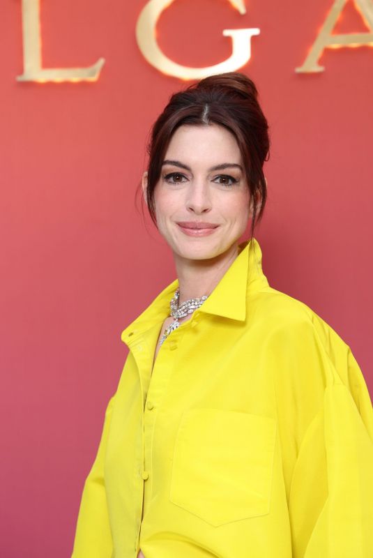 ANNE HATHAWAY at Bvlgari Eden the Garden of Wonders in Paris 06/06/2022