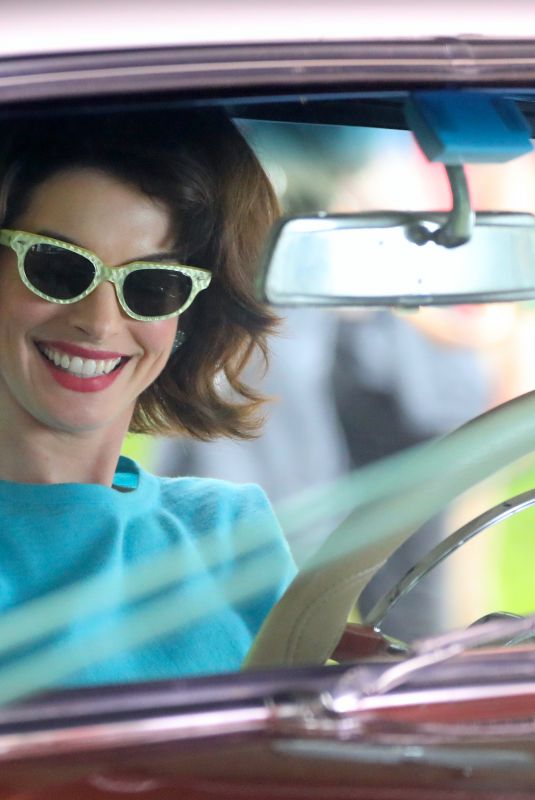 ANNE HATHAWAY on the Set of Mother