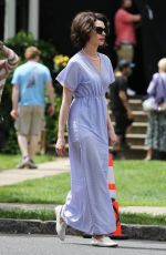 ANNE HATHAWAY on the Set of Mother