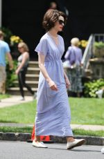 ANNE HATHAWAY on the Set of Mother