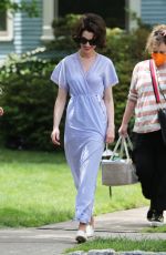 ANNE HATHAWAY on the Set of Mother