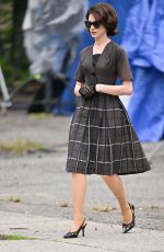 ANNE HATHAWAY on the Set of Mother