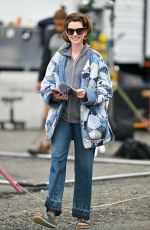 ANNE HATHAWAY on the Set of Mother