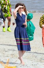 ANNE HATHAWAY on the Set of Mother