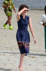 ANNE HATHAWAY on the Set of Mother