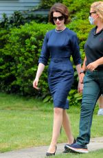 ANNE HATHAWAY on the Set of Mother