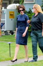 ANNE HATHAWAY on the Set of Mother
