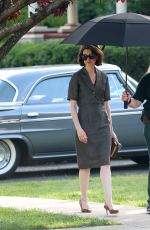 ANNE HATHAWAY on the Set of Mother
