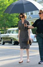 ANNE HATHAWAY on the Set of Mother