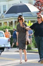 ANNE HATHAWAY on the Set of Mother