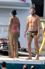 ANTONELA ROCCUZZO and DANIELLA SEMAAN in Bikinis at a Yacht in Ibiza 06/20/2022