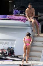 ANTONELA ROCCUZZO and DANIELLA SEMAAN in Bikinis at a Yacht in Ibiza 06/20/2022