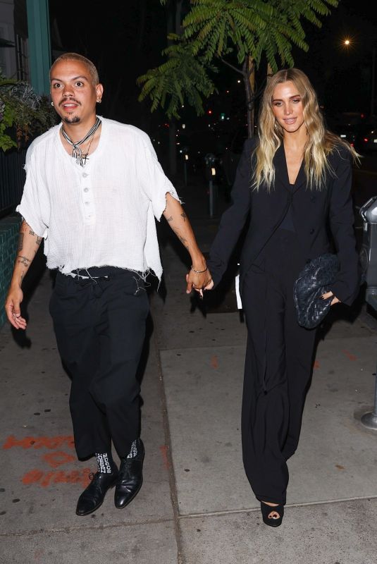 ASHLEE SIMPSON and Evan Ross Arrives at Dolce & Gabbana Event at Olivetta Restaurant in West Hollywood 06/09/2022