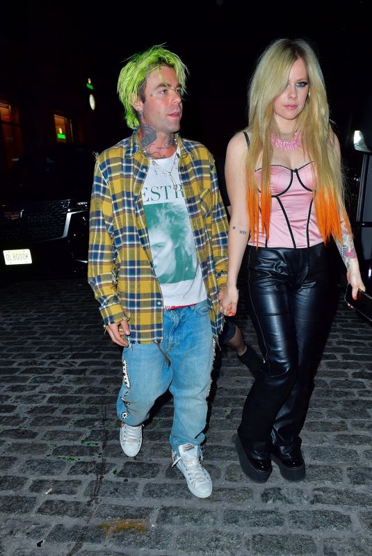 AVRIL LAVIGNE and Mod Sun Leaves a Party in New York 06/28/2022