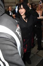 BILLIE EILISH Arrives at Late Late Show with James Corden in London 06/27/2022