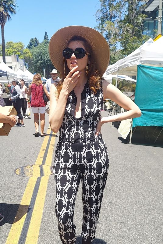 BLANCA BLANCO Out at Her Local Farmers Market in Beverly Hills 06/26/2022