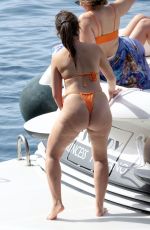 CAMILA CABELLO in a Orange Bikini at Yacht in Italy 05/31/2022