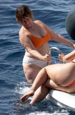 CAMILA CABELLO in a Orange Bikini at Yacht in Italy 05/31/2022