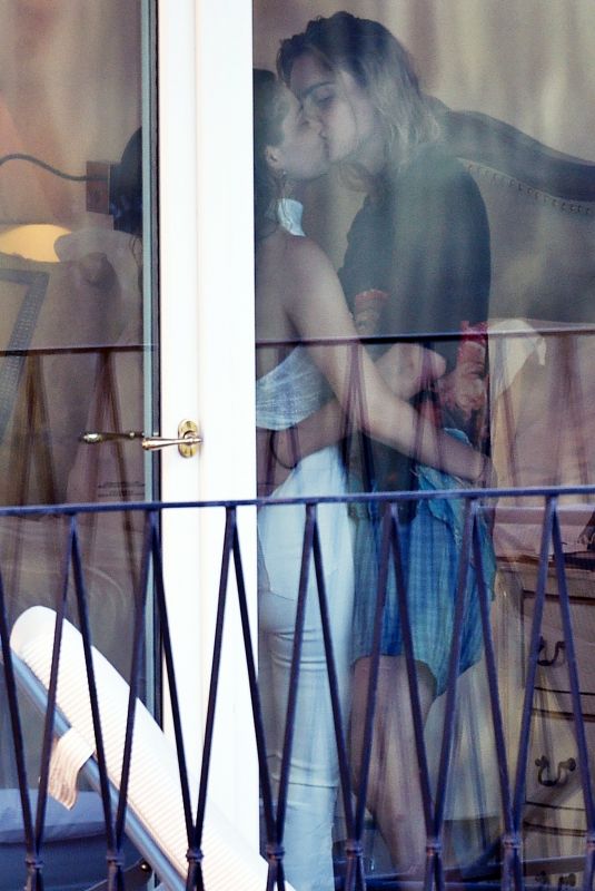 CARA DELEVINGNE and LEAH MASON Out Kissing in Portofino 06/07/2022