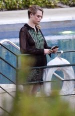 CARA DELEVINGNE on the Set of Christian Dior Photoshoot in Portofino 06/06/2022