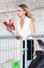 CARA DELEVINGNE Out and About in Paris 06/23/2022