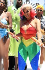 CARDI B at Pride Parade in West Hollywood 06/05/2022