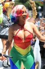 CARDI B at Pride Parade in West Hollywood 06/05/2022