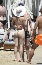 CATHERINE HARDING in Bikini and Jorginho at a Beach in Mykonos 06/16/2022
