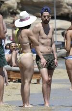 CATHERINE HARDING in Bikini and Jorginho at a Beach in Mykonos 06/16/2022