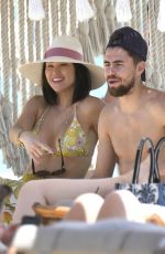 CATHERINE HARDING in Bikini and Jorginho at a Beach in Mykonos 06/16/2022
