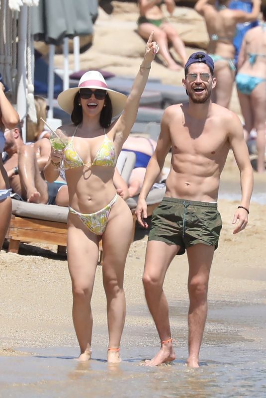 CATHERINE HARDING in Bikini and Jorginho at a Beach in Mykonos 06/16/2022