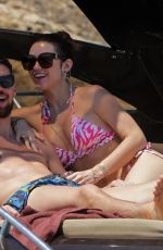 CATHERINE HARDING in Bikini and Jorginho at a Boat in Mykonos 06/17/2022