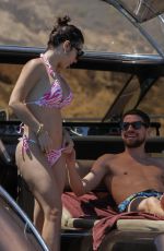 CATHERINE HARDING in Bikini and Jorginho at a Boat in Mykonos 06/17/2022