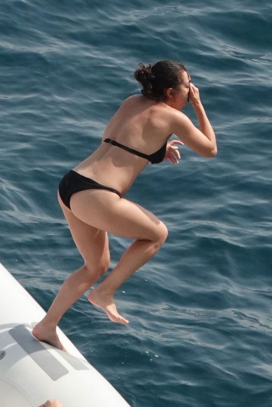 CHARLI XCX in Bikini at a Boat at Amalfi Coast 06/16/2022