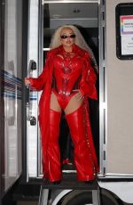 CHRISTINA AGUILERA Leaves Her Trailer for Performance at LA Pride in Los Angeles 06/11/2022