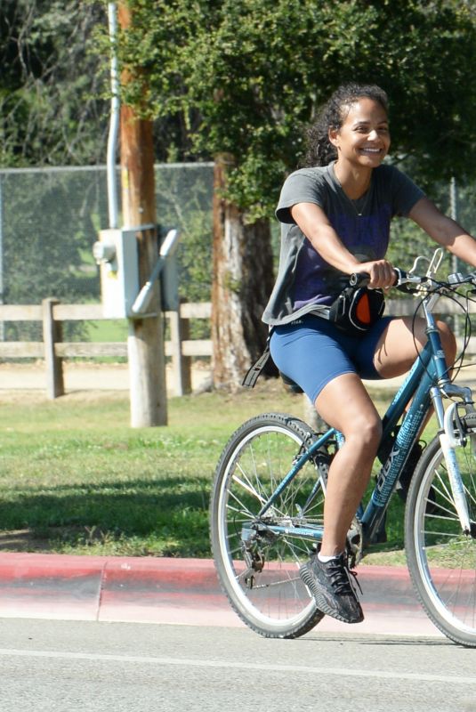 CHRISTINA MILIAN at a Bike Ride at Griffith Park in Los Angeles 06/13/2022