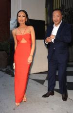 CHRISTINE CHIU Arrives at Herve Leger x Law Roach Collection Launch Party in Hollywood 06/15/2022