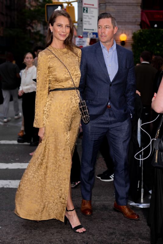 CHRISTY TURLINGTON Arrives at Chanel Dinner at Tribeca Film Festival in New York 06/13/2022