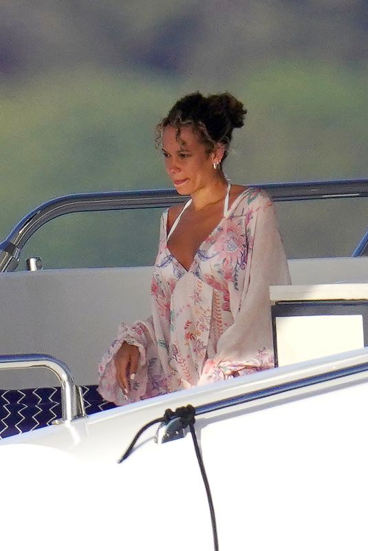 CORA GAUTHIER at a Yacht on Holidays in St-Tropez 06/25/2022