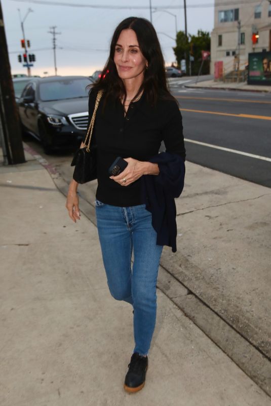 COURTENEY COX Out for Dinner at Giorgio Baldi in Santa Monica 06/07/2022