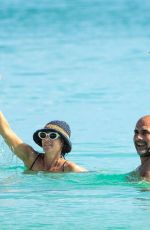 CRISTINA SERRA in Bikini and Pep Guardiola at a Beach in Barbados 06/22/2022