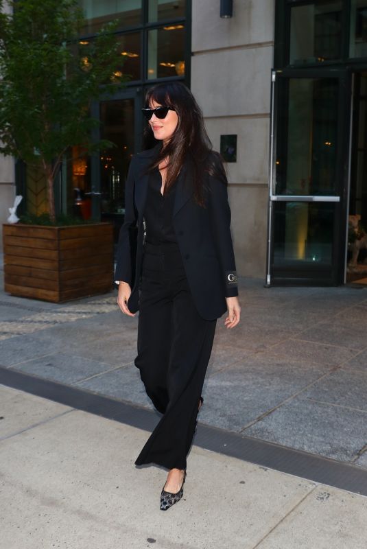 DAKOTA JOHNSON Heading to Dinner in New York 06/08/2022
