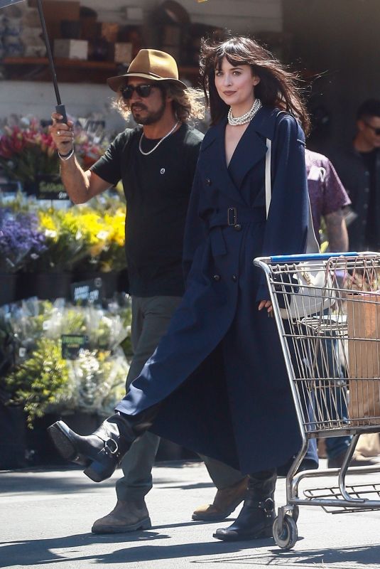 DAKOTA JOHNSON on the Set of an Unknown Project in West Hollywood 06/18/2022