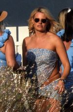 DANIELLE ARMSTRONG, FERNE MCCANN at a Party with Friends at Nammos Beach on Mykonos Island 06/04/2022