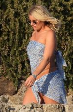 DANIELLE ARMSTRONG, FERNE MCCANN at a Party with Friends at Nammos Beach on Mykonos Island 06/04/2022