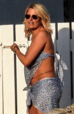 DANIELLE ARMSTRONG, FERNE MCCANN at a Party with Friends at Nammos Beach on Mykonos Island 06/04/2022