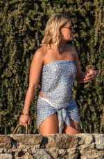 DANIELLE ARMSTRONG, FERNE MCCANN at a Party with Friends at Nammos Beach on Mykonos Island 06/04/2022