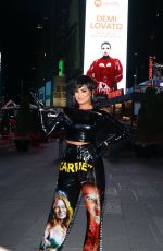 DEMI LOVATO Celebrates Her New Single Skin of my Teeth on Her Digital Time Square Billboard in New York 06/09/2022