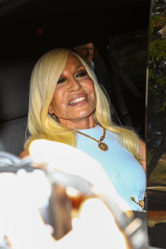 DONATELLA VERSACE Arrives at Britney Spears and Sam Asghari’s Wedding in Los Angeles 06/09/2022