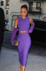 DRAYA MICHELE Arrives at Herve Leger x Law Roach Collection Launch Party in Hollywood 06/15/2022